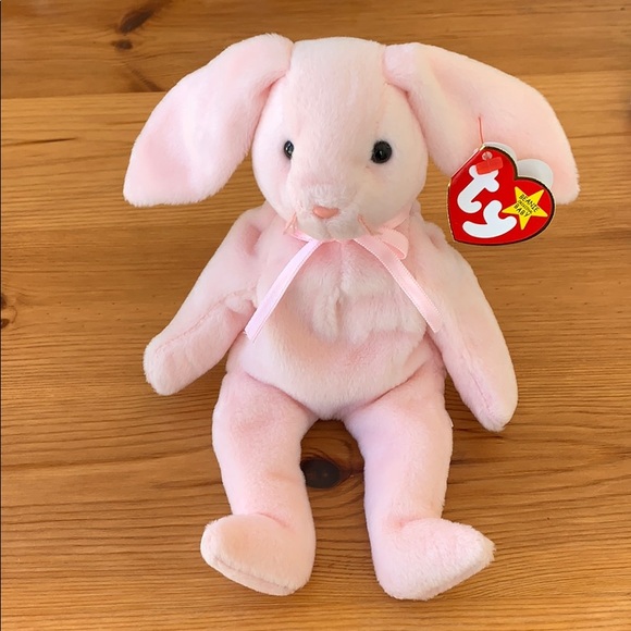 pink bunny beanie baby